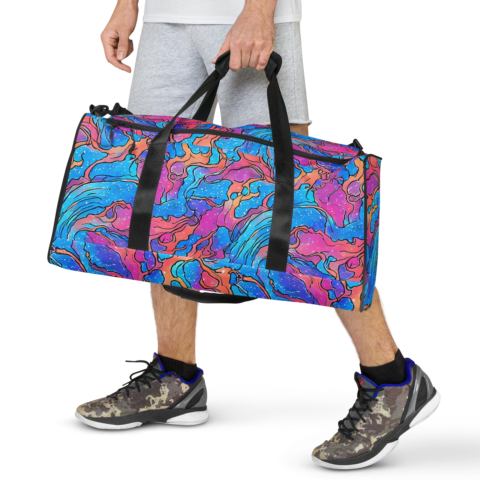 Tidal Confetti on Duffle Bag — Front