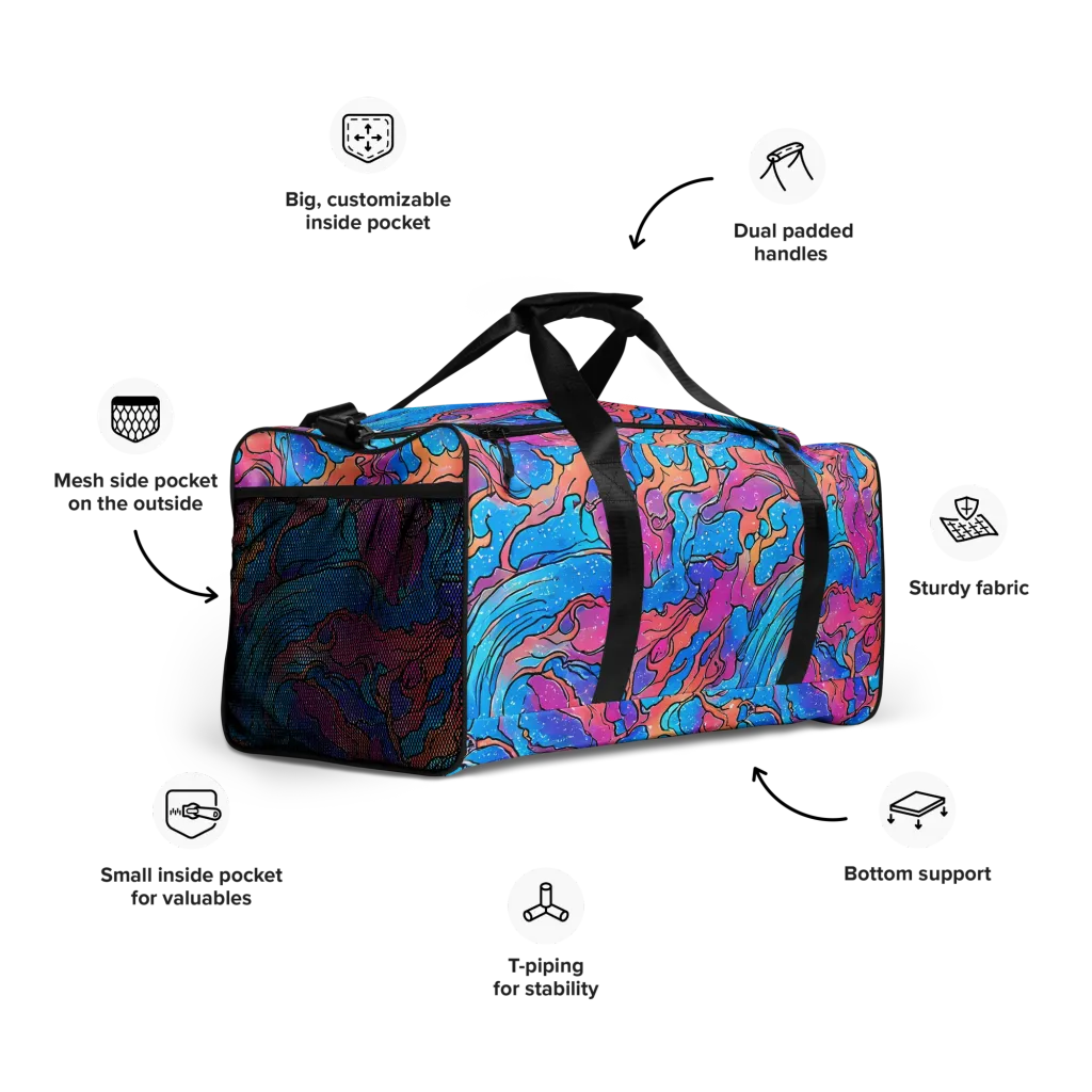 Tidal Confetti on Duffle Bag — Right Front