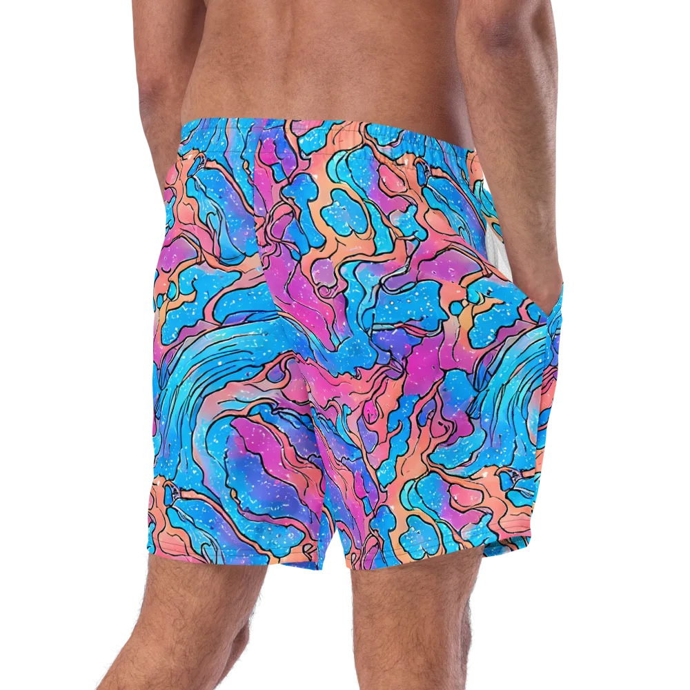 Tidal Confetti on Swim Trunks — Right Back