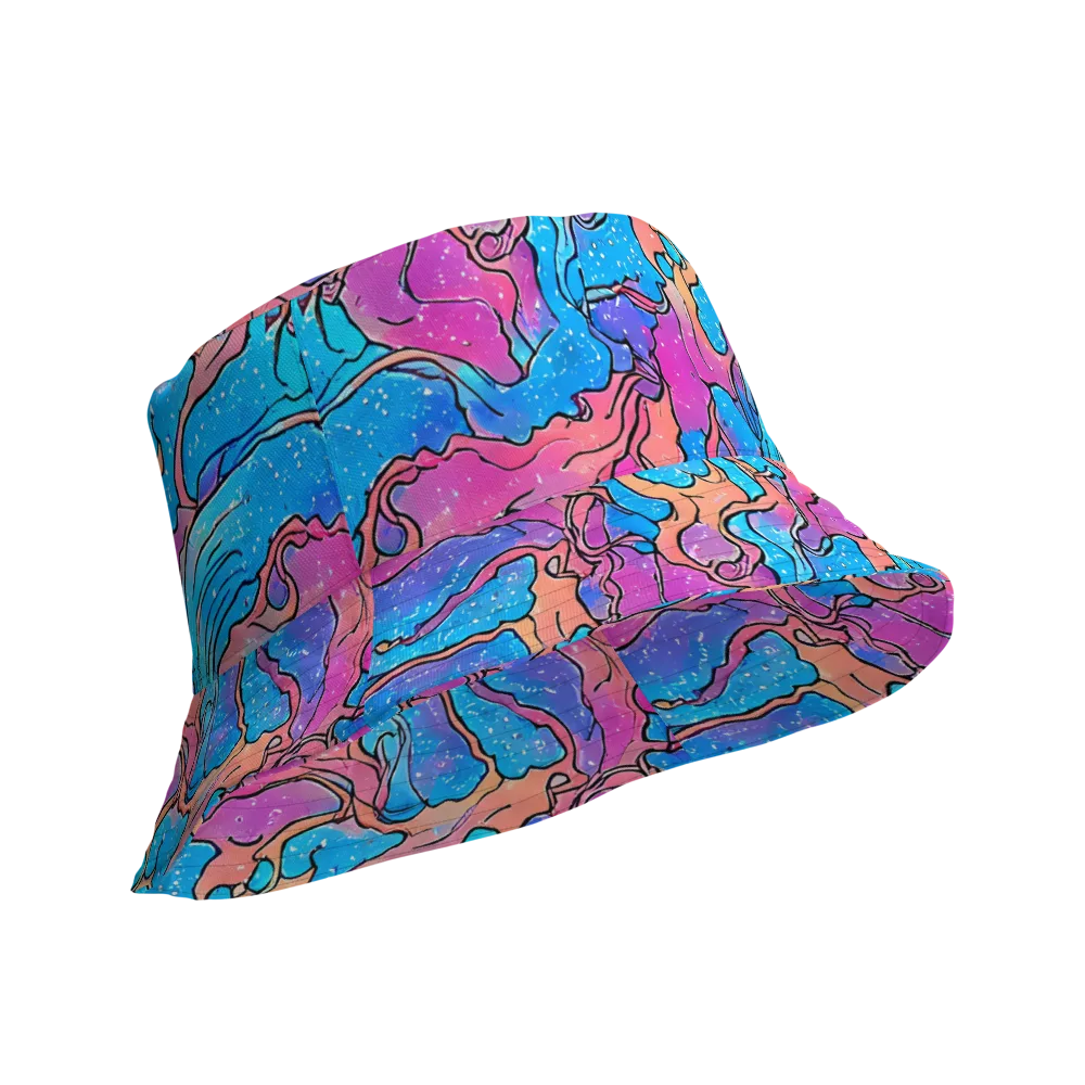Tidal Confetti on Reversible Bucket Hat — Product details Outside