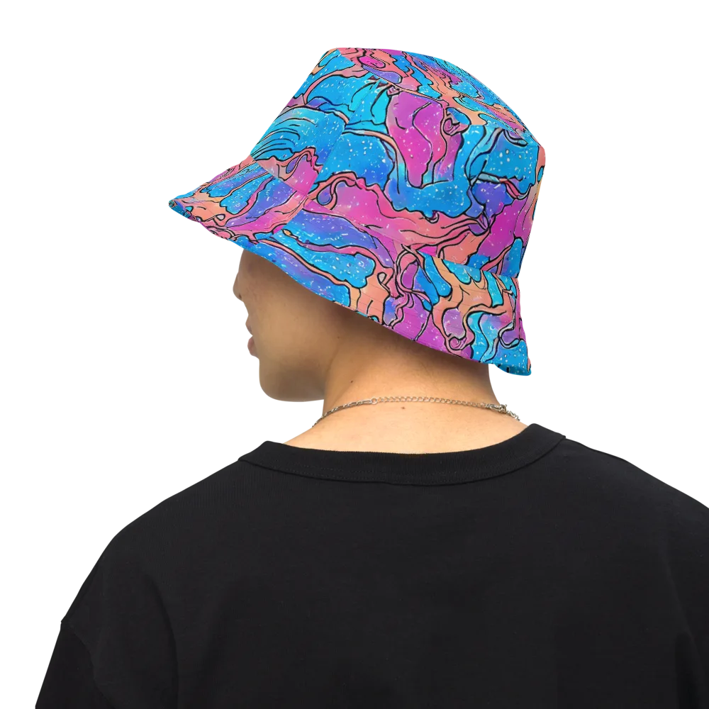 Tidal Confetti on Reversible Bucket Hat — Back Inside