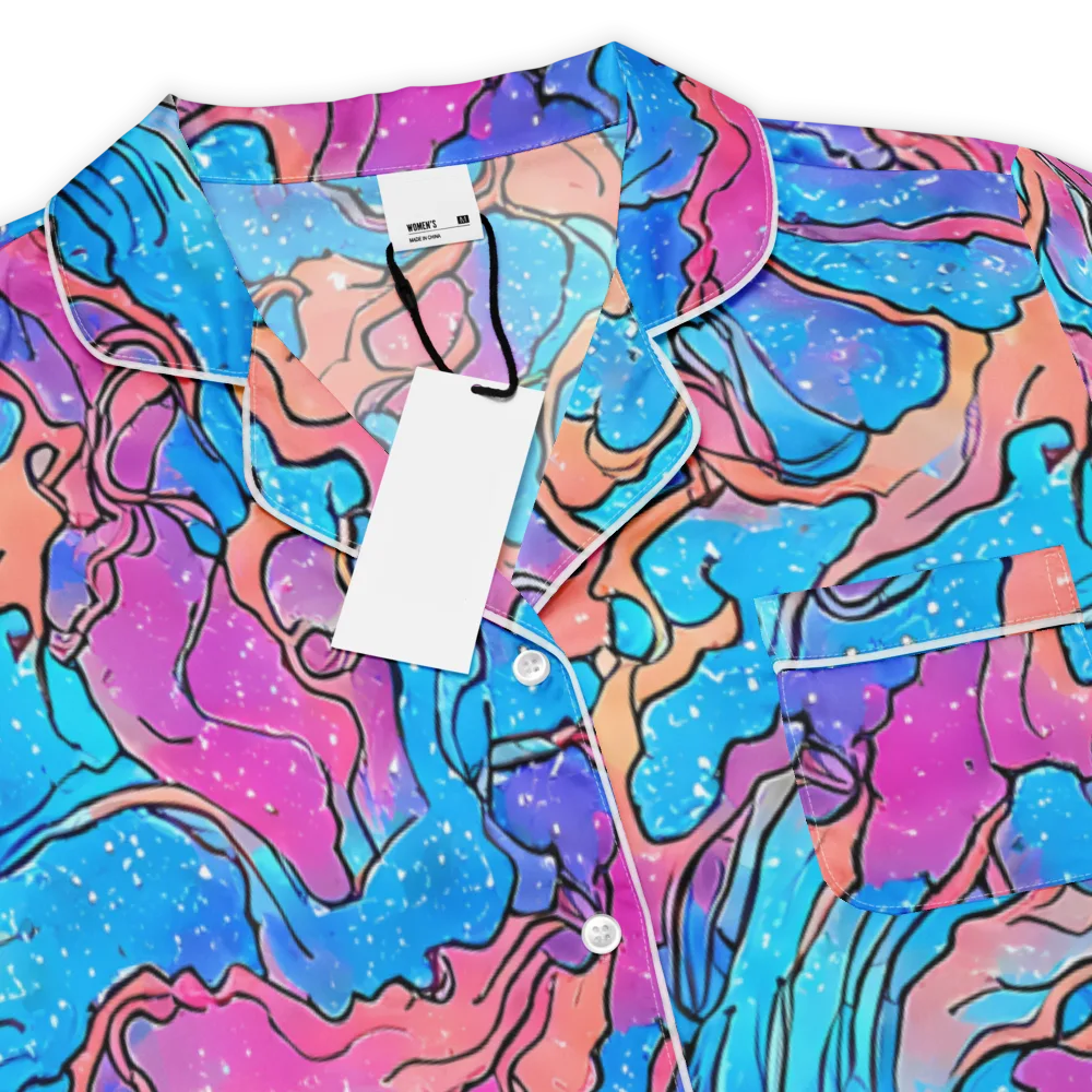 Tidal Confetti on Women's Short Sleeve Pajama Top — Product details