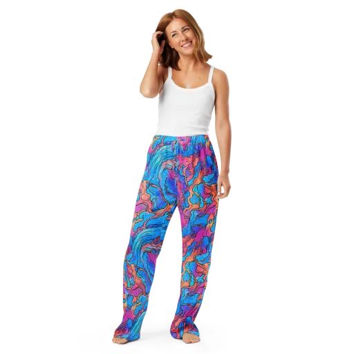 Tidal Confetti on a Women's Pajama Pants