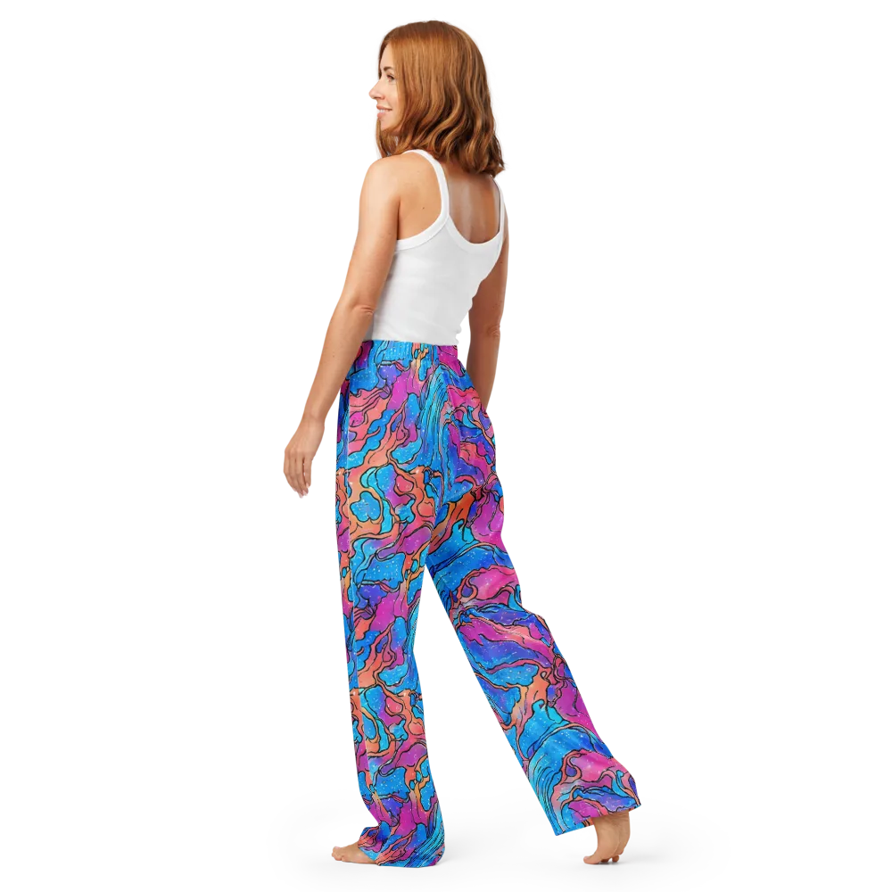 Tidal Confetti on Women's Pajama Pants — Back
