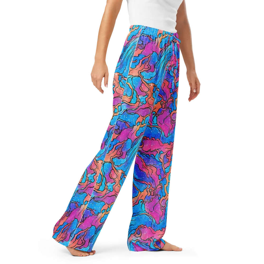 Tidal Confetti on Women's Pajama Pants — Right Front
