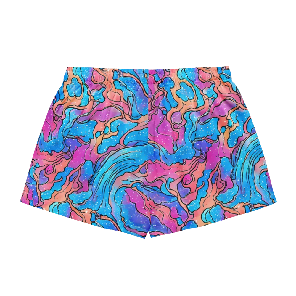 Tidal Confetti on Women's Pajama Shorts — Back