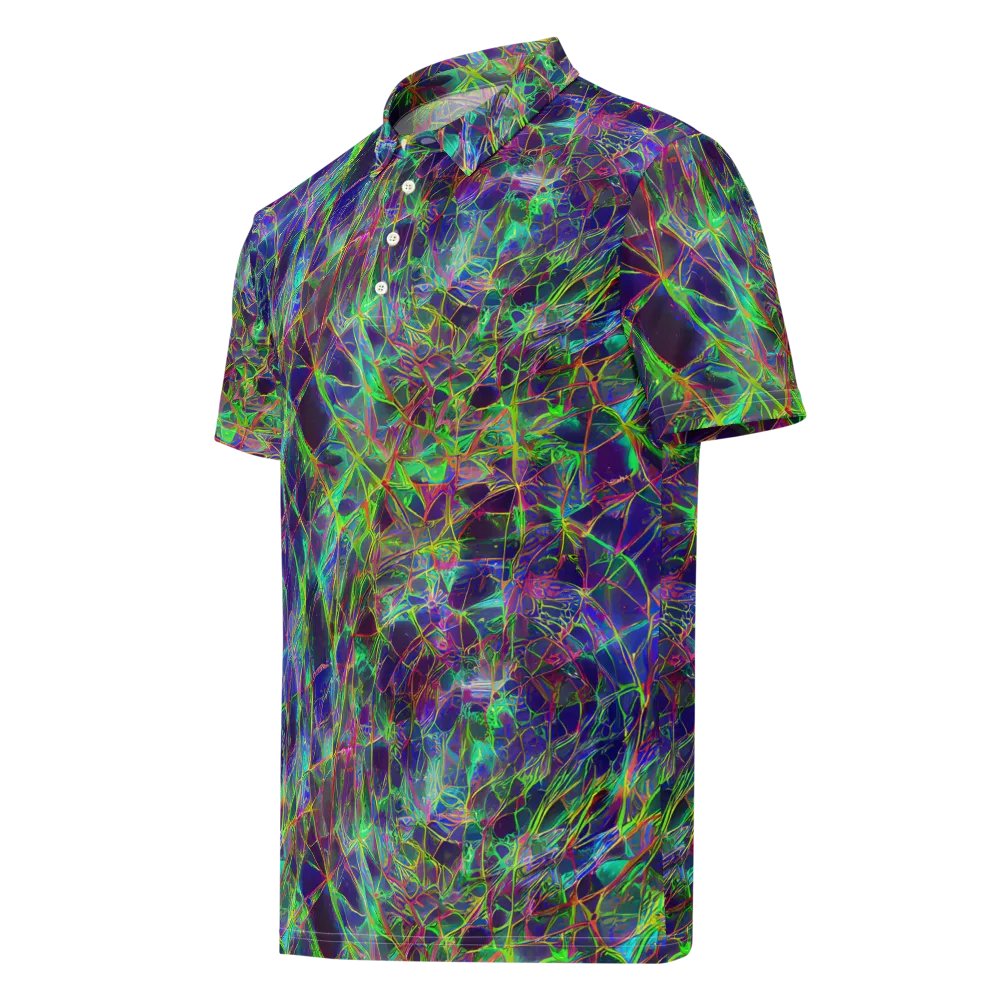 Kaleido Grove on Men's Slim Fit Polo Shirt — Left Front