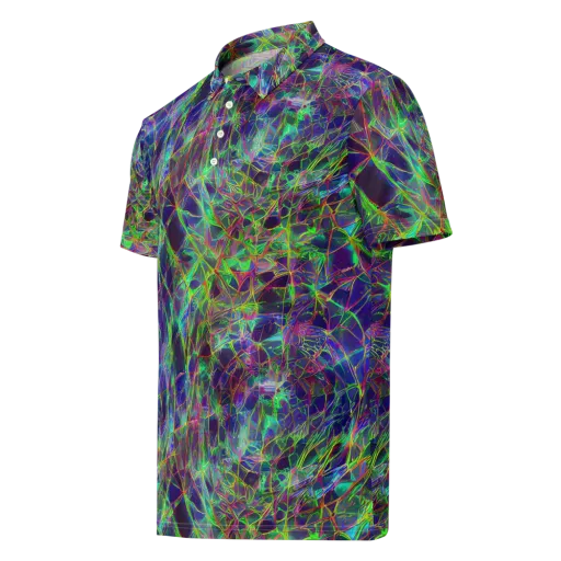 Kaleido Grove on a Men's Slim Fit Polo Shirt