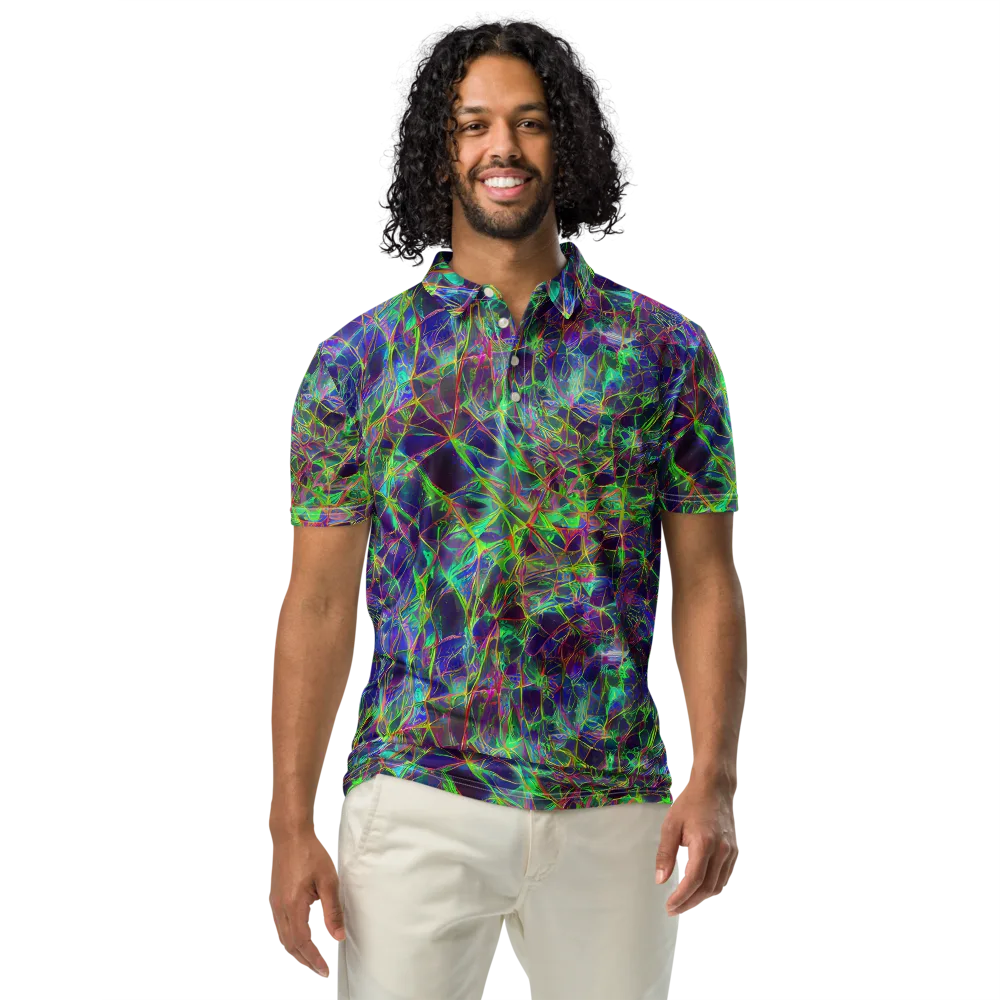 Kaleido Grove on Men's Slim Fit Polo Shirt — Front