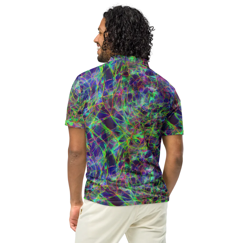 Kaleido Grove on Men's Slim Fit Polo Shirt — Back