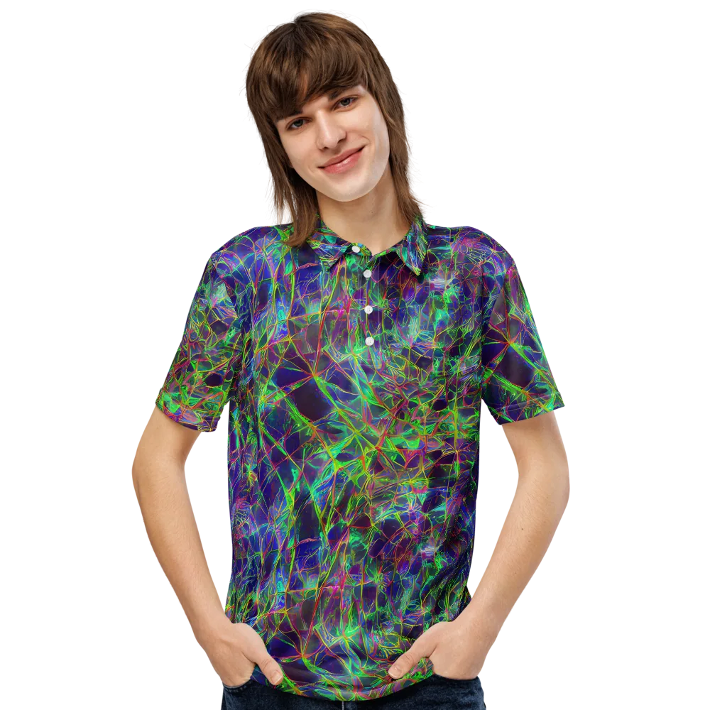 Kaleido Grove on Men's Slim Fit Polo Shirt — Front