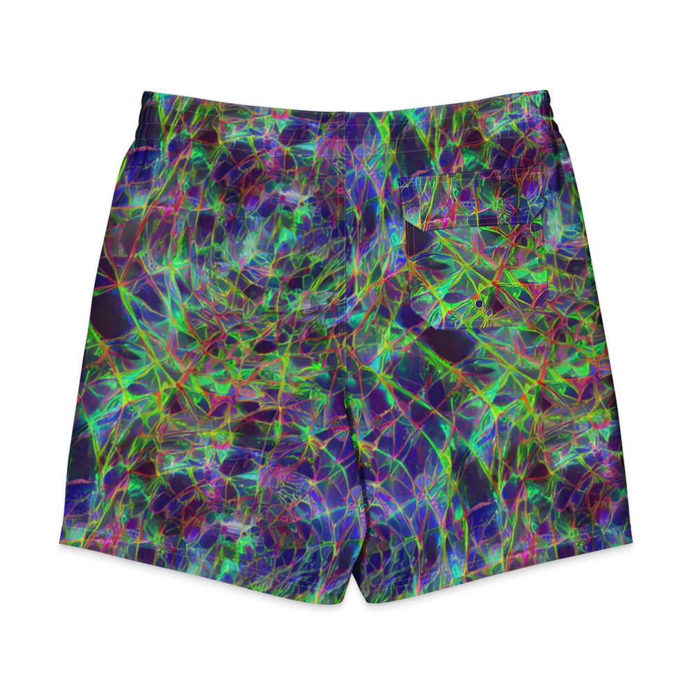 Kaleido Grove on Men's Board Shorts — Back