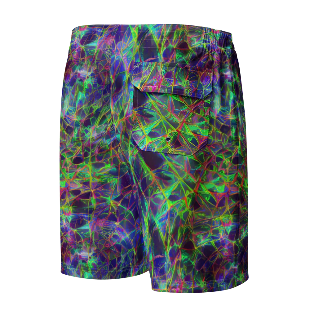 Kaleido Grove on Men's Board Shorts — Back