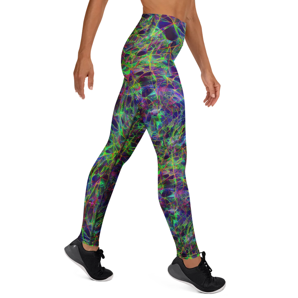 Kaleido Grove on Yoga Leggings — Right