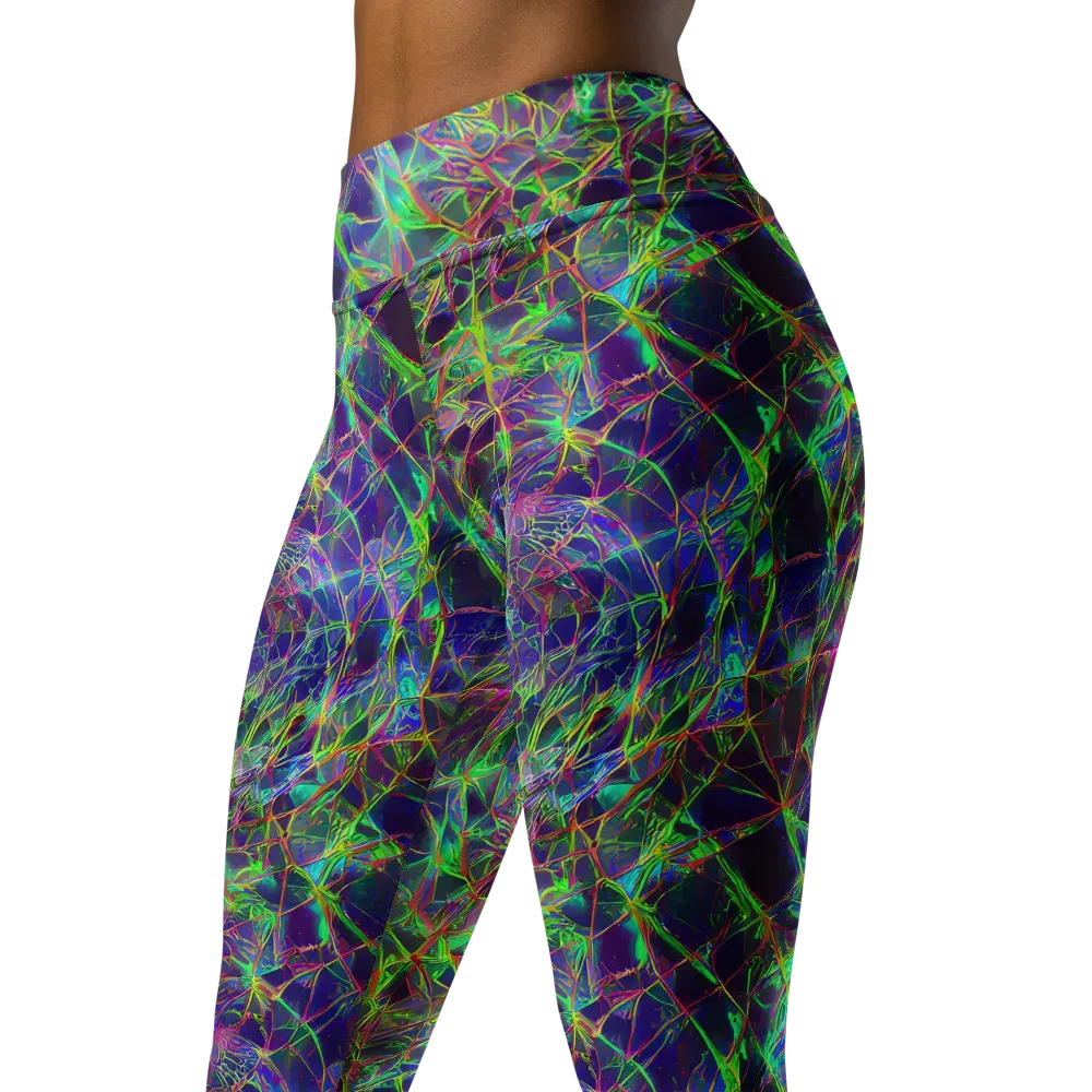 Kaleido Grove on Yoga Leggings — Left Front