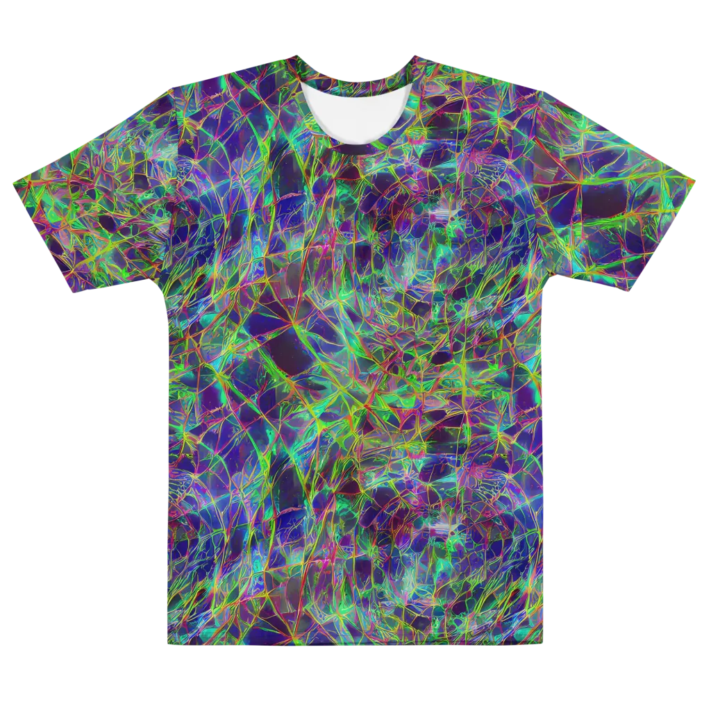 Kaleido Grove on Men's Cotton Crew Neck T-Shirt — Front