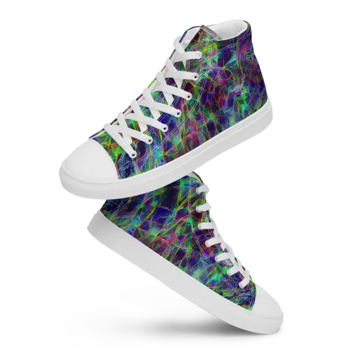 Kaleido Grove on a Women's High Top Canvas Shoes