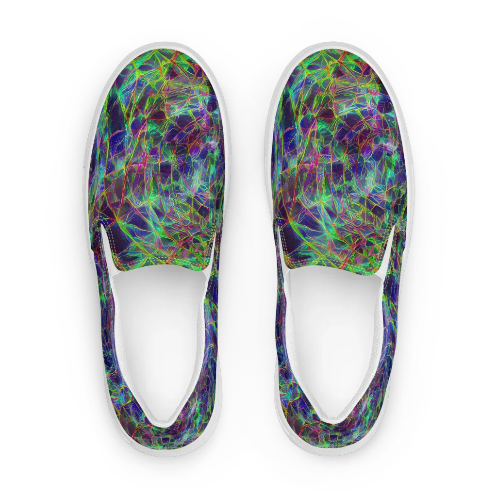 Kaleido Grove on Men's Slip-On Canvas Shoes — Front