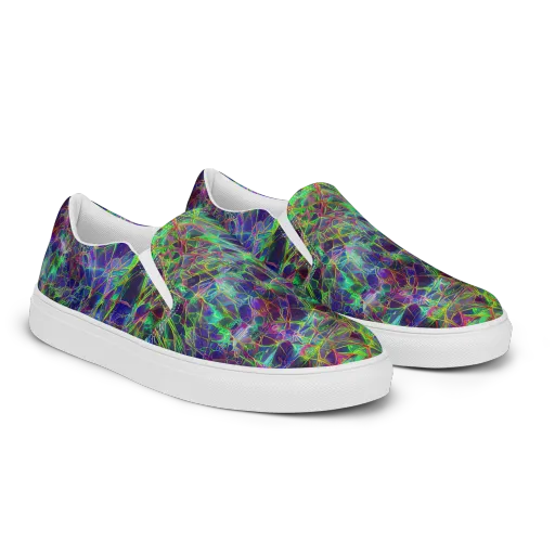 Kaleido Grove on a Men's Slip-On Canvas Shoes