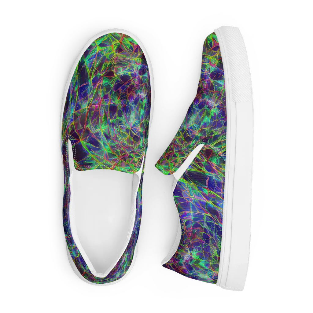 Kaleido Grove on Men's Slip-On Canvas Shoes — Front