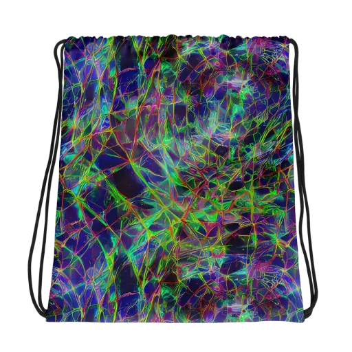 Kaleido Grove on a Drawstring Bag