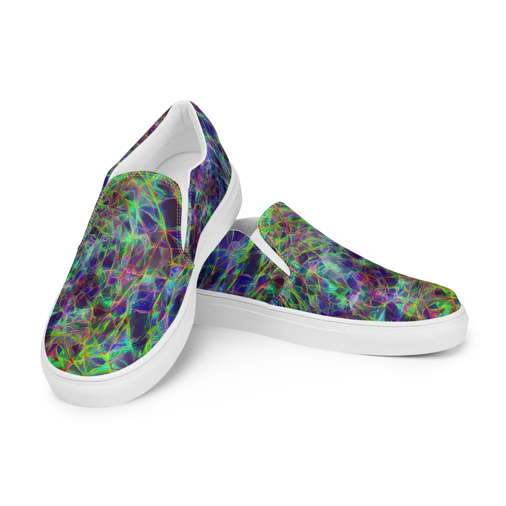 Kaleido Grove on Women's Slip-On Canvas Shoes — Left Front