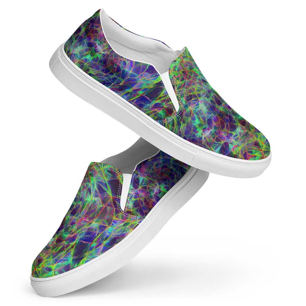 Kaleido Grove on Women's Slip-On Canvas Shoes — Front