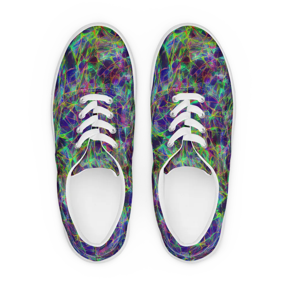 Kaleido Grove on Men's Lace-Up Canvas Shoes — Front
