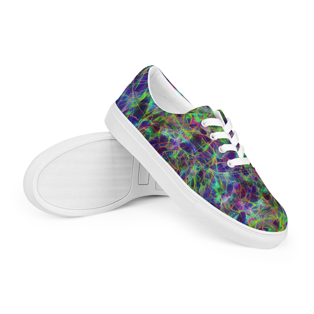 Kaleido Grove on Men's Lace-Up Canvas Shoes — Right Front
