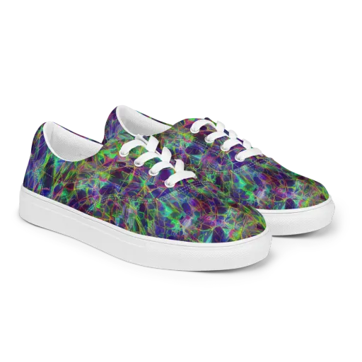 Kaleido Grove on a Men's Lace-Up Canvas Shoes