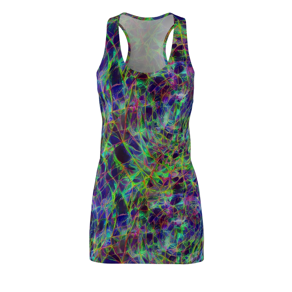 Kaleido Grove on Racerback Dress — Front