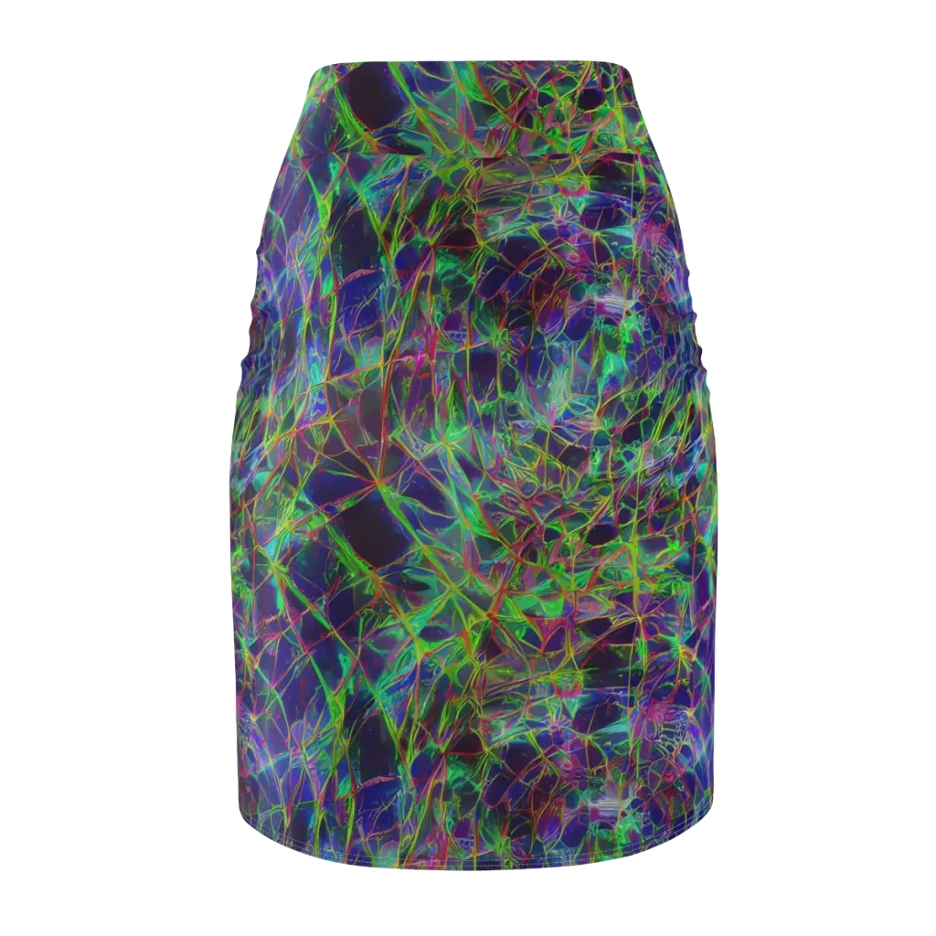 Kaleido Grove on Pencil Skirt — Back