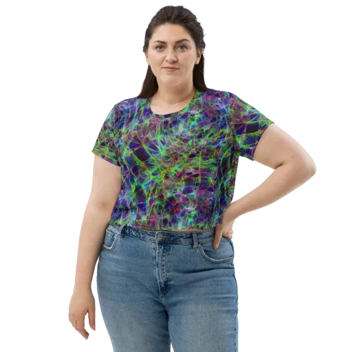 Kaleido Grove on a Crop Tee