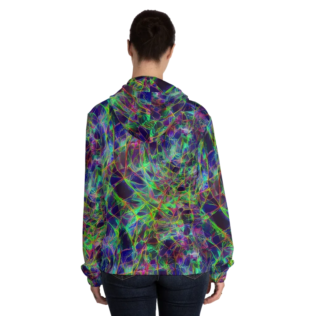 Kaleido Grove on Women's Full-Zip Hoodie — Back On Person