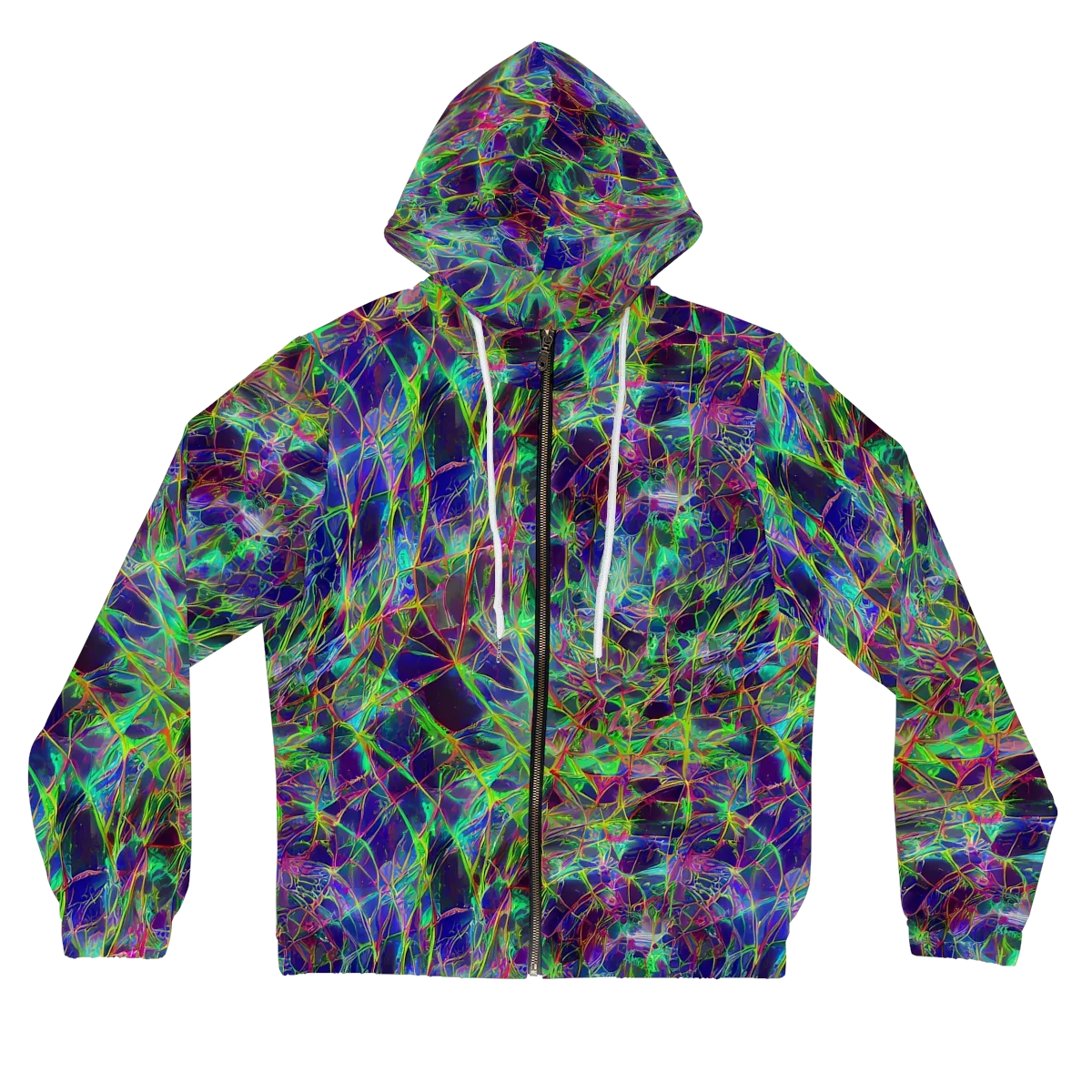 Kaleido Grove on Women's Full-Zip Hoodie — Front