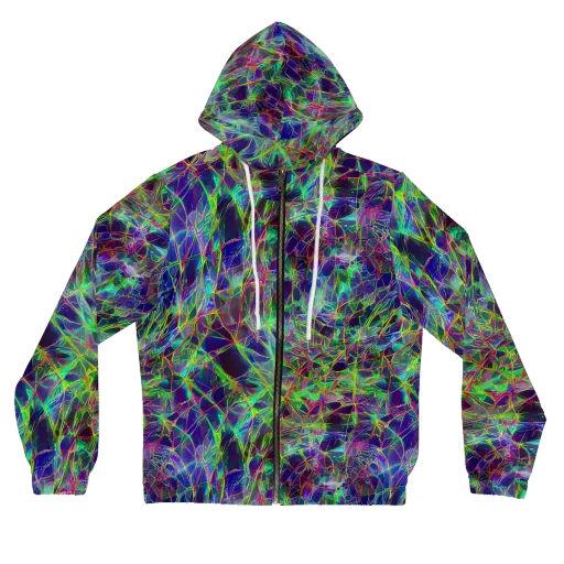 Kaleido Grove on a Women's Full-Zip Hoodie