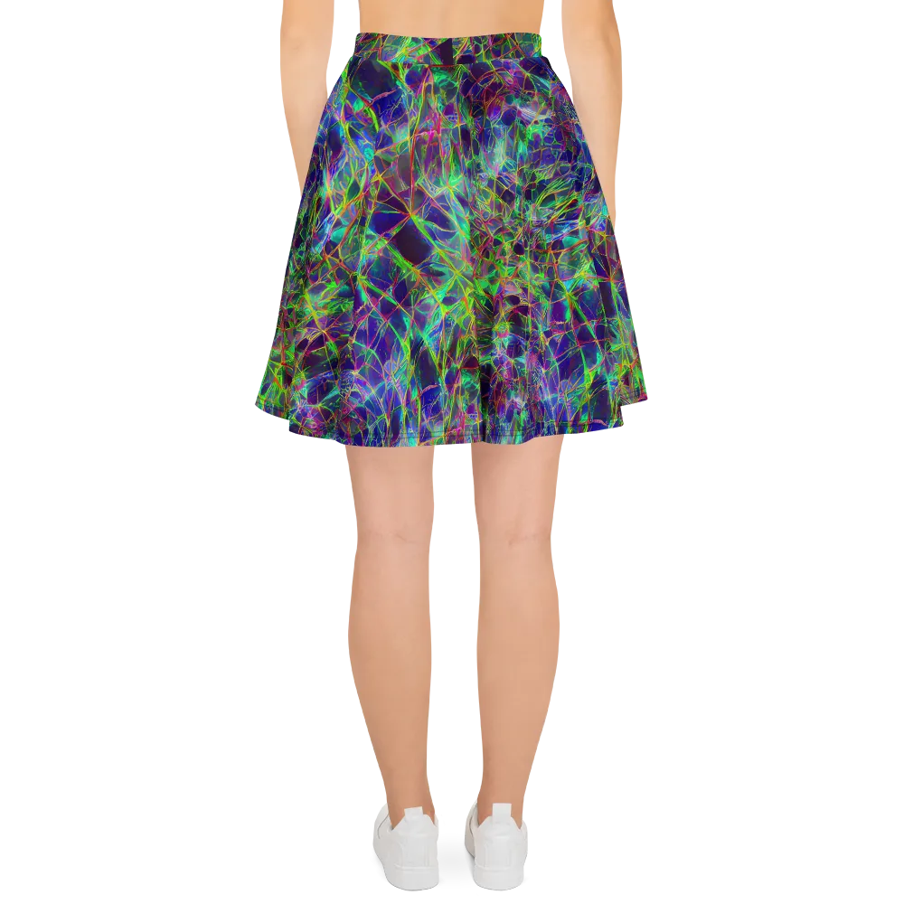 Kaleido Grove on Skater Skirt — Back