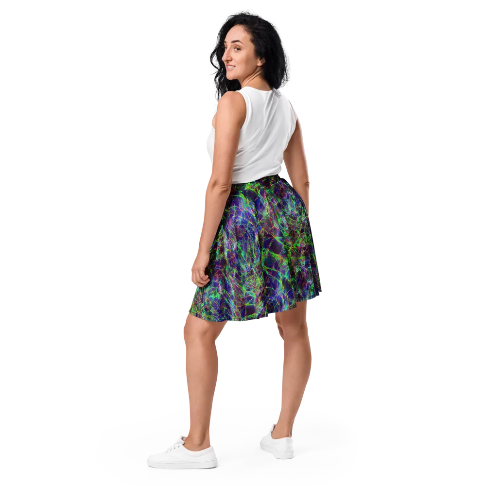 Kaleido Grove on Skater Skirt — Back