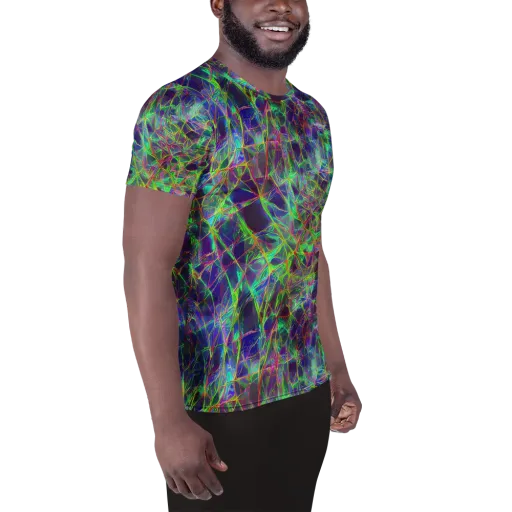 Kaleido Grove on a Men's Athletic T-Shirt