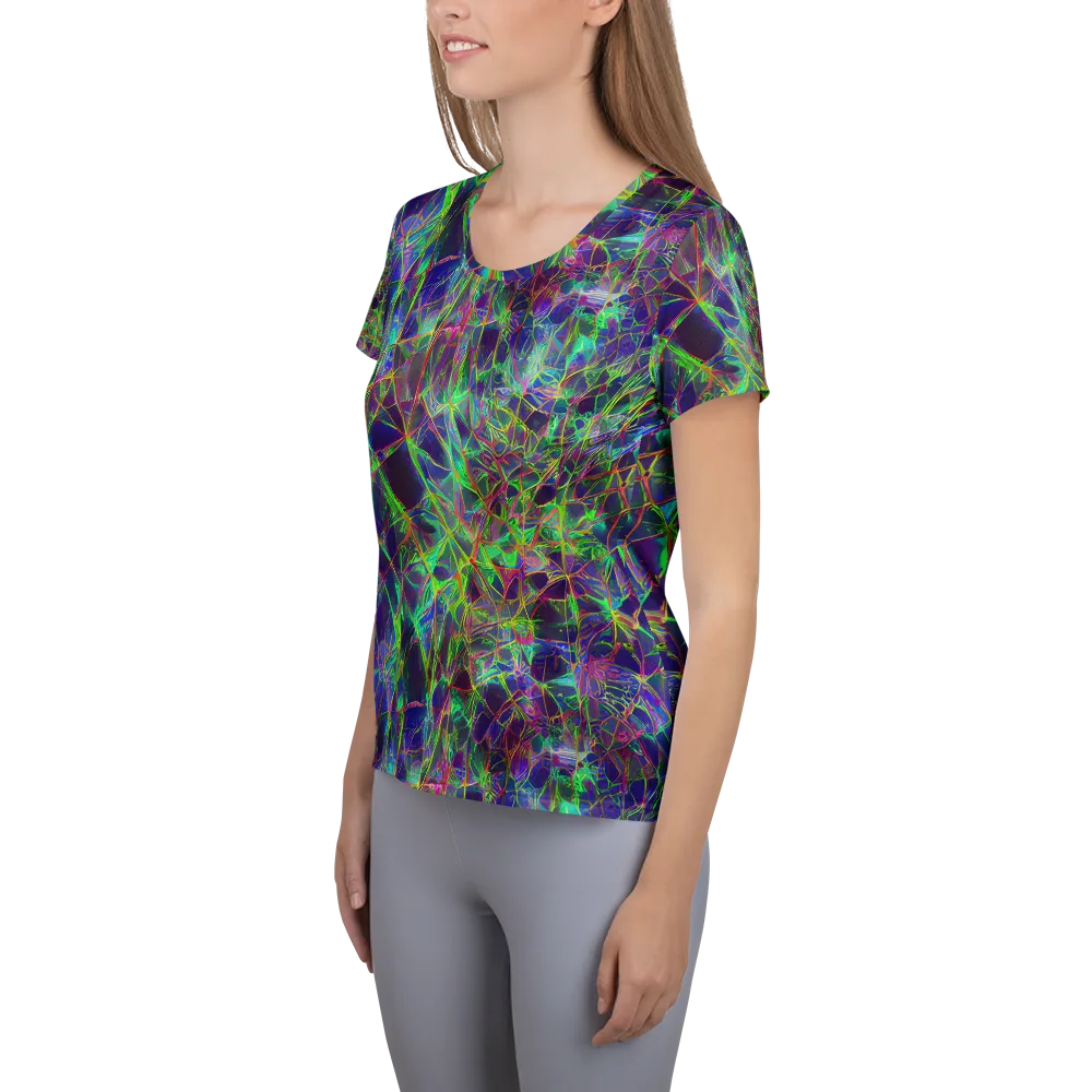 Kaleido Grove on Women's Athletic T-Shirt — Left