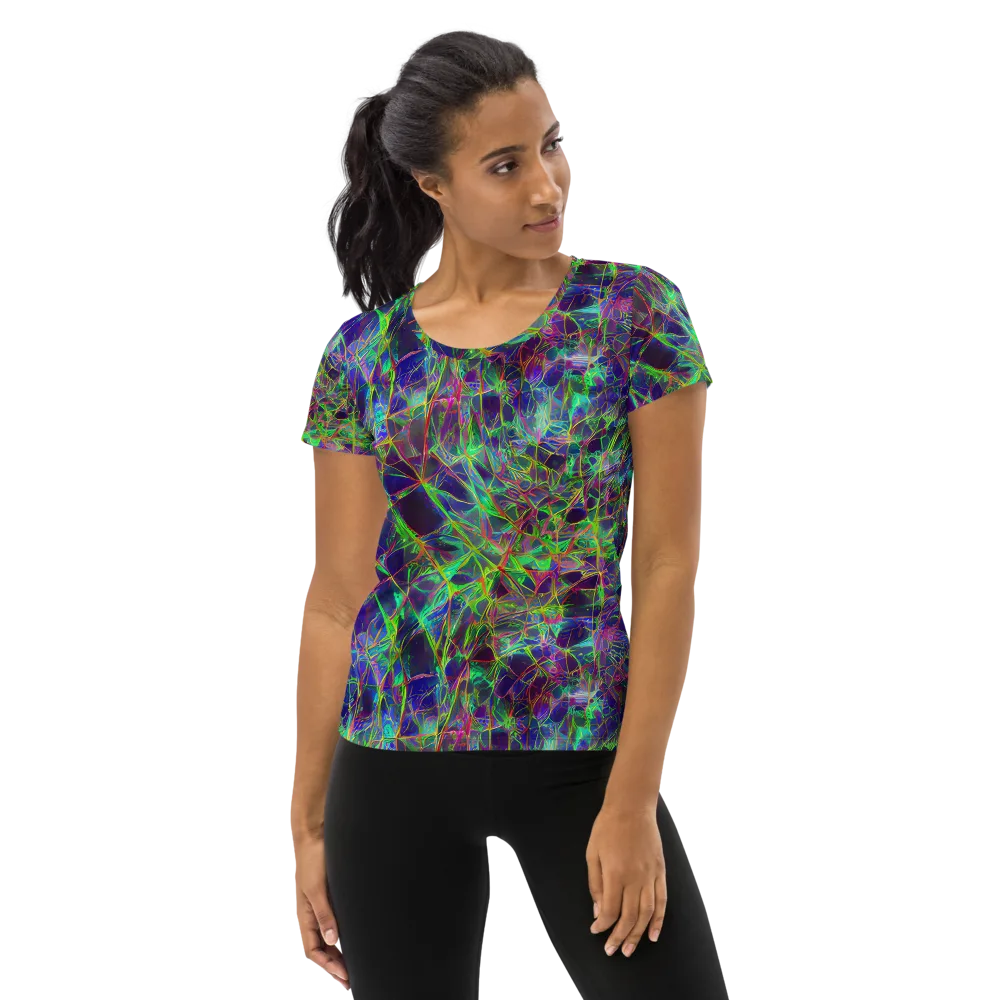 Kaleido Grove on Women's Athletic T-Shirt — Front