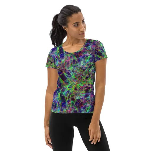 Kaleido Grove on a Women's Athletic T-Shirt