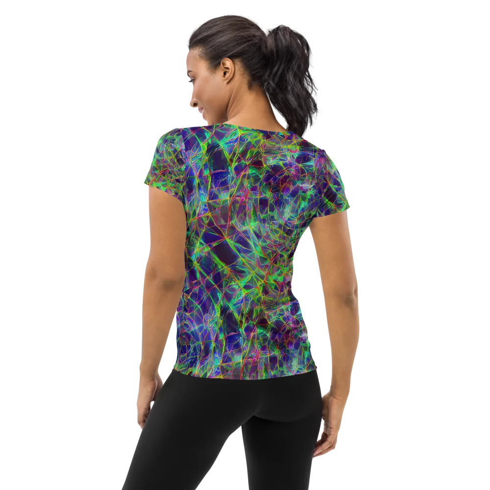 Kaleido Grove on Women's Athletic T-Shirt — Back
