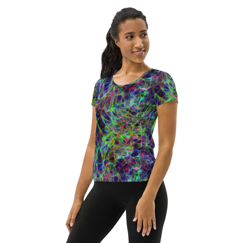 Kaleido Grove on Women's Athletic T-Shirt — Left