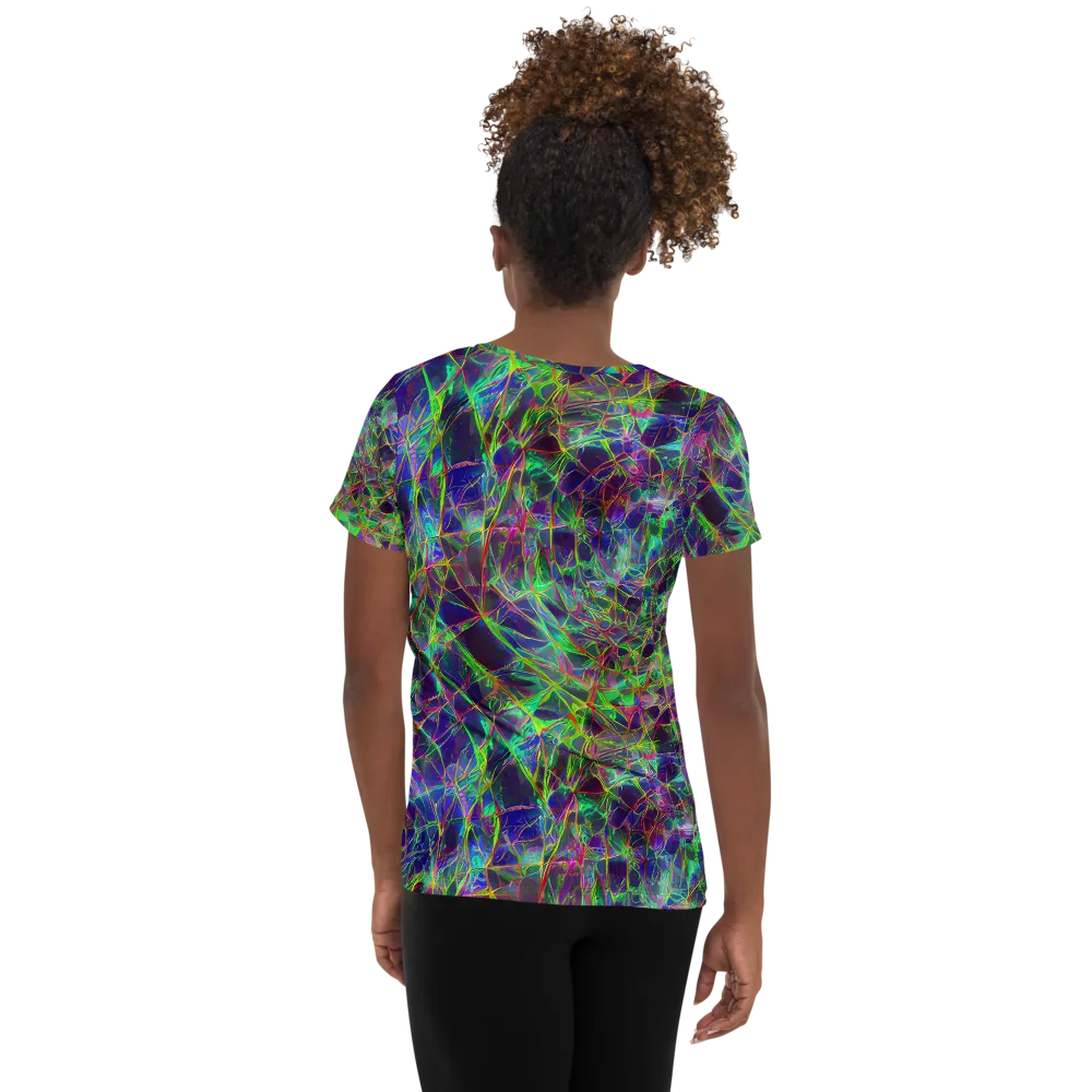 Kaleido Grove on Women's Athletic T-Shirt — Back