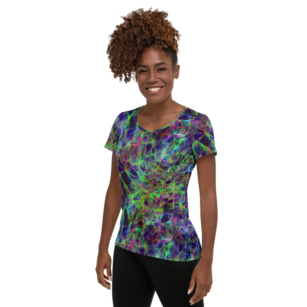 Kaleido Grove on Women's Athletic T-Shirt — Left