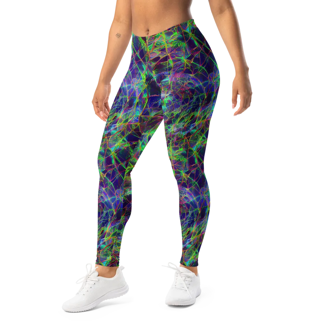 Kaleido Grove on Leggings — Left Front