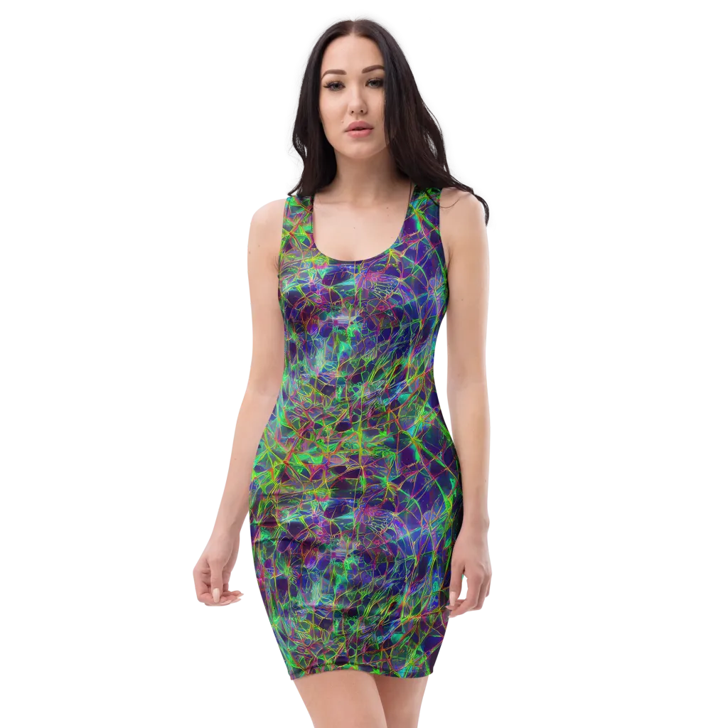 Kaleido Grove on Bodycon Dress — Front