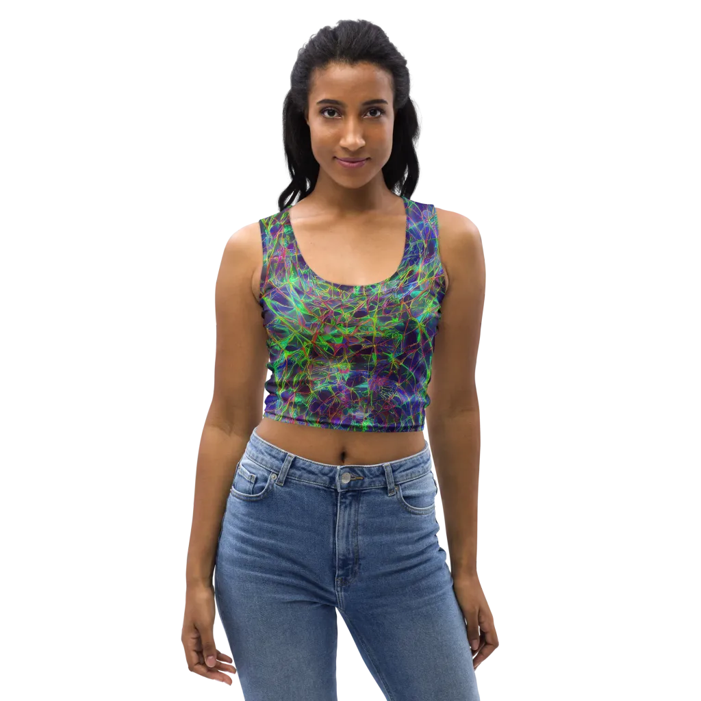 Kaleido Grove on Crop Top — Front