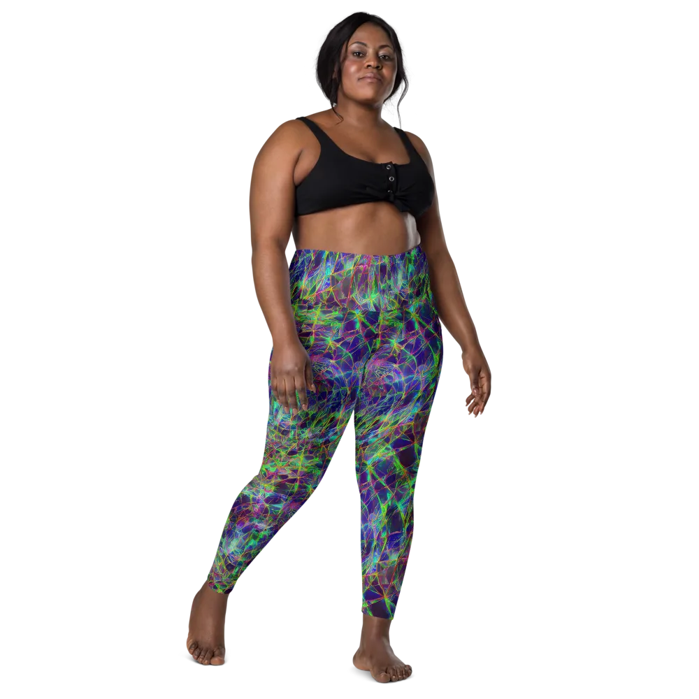 Kaleido Grove on Leggings with Pockets — Front